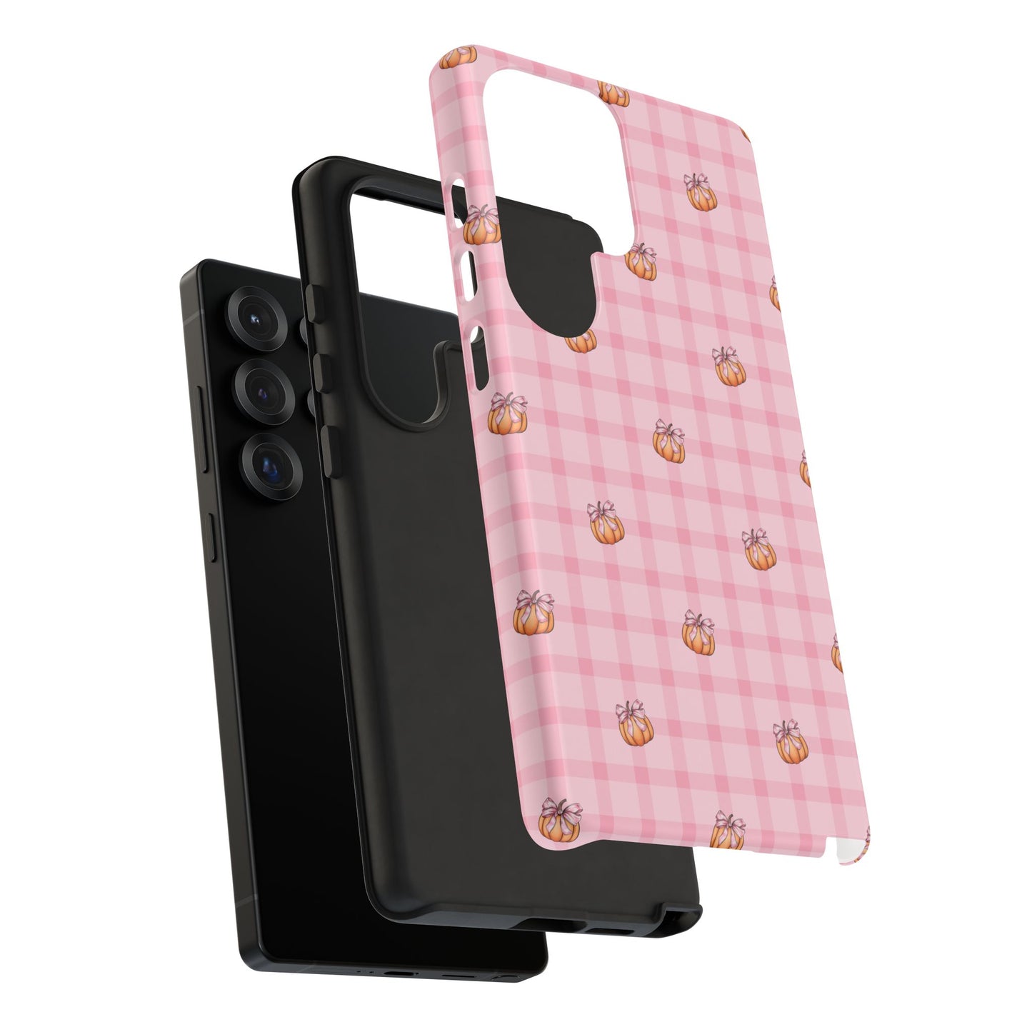 Pink Gingham Pumpkins Samsung Galaxy Tough Case