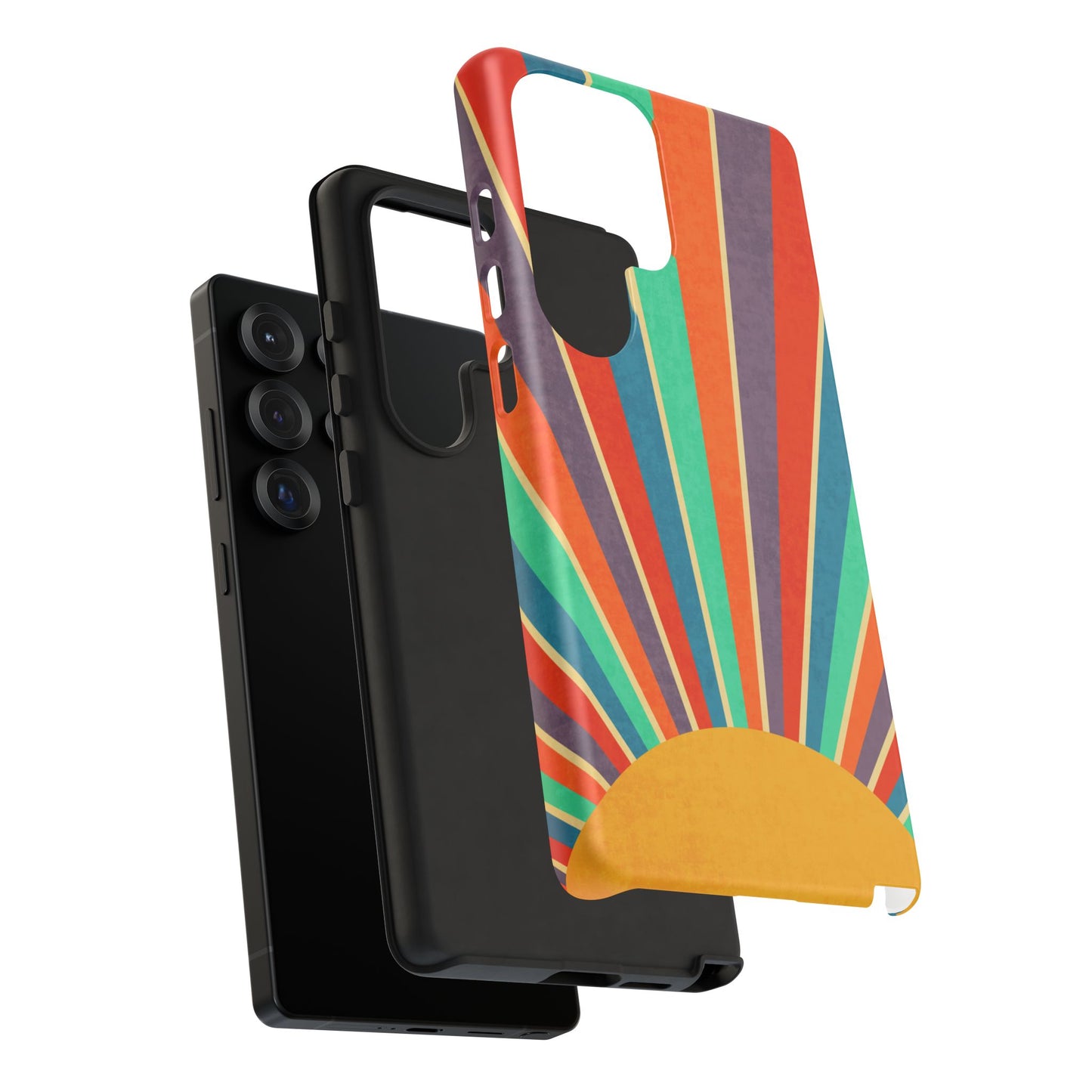 Retro Rainbow Sunburst Samsung Galaxy Tough Case