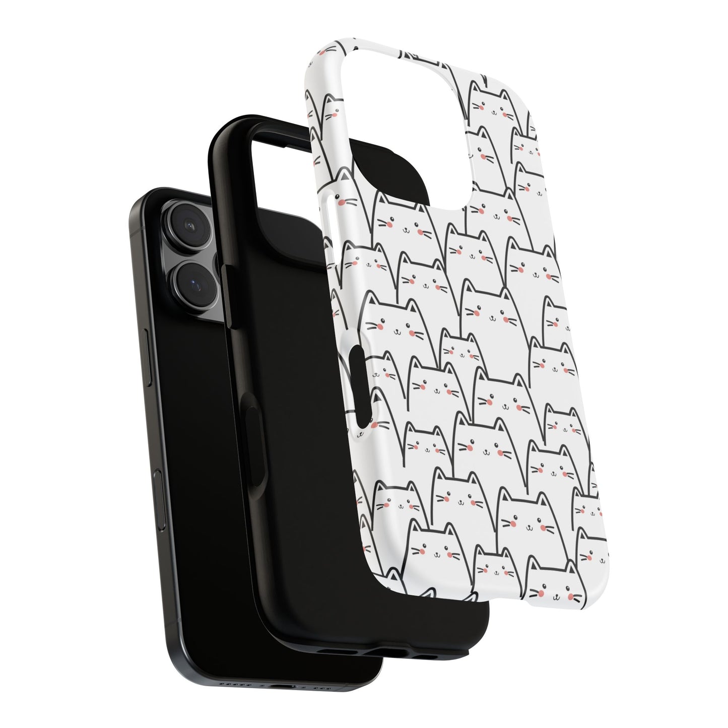 Kawaii Cat Crowd Tough iPhone Case
