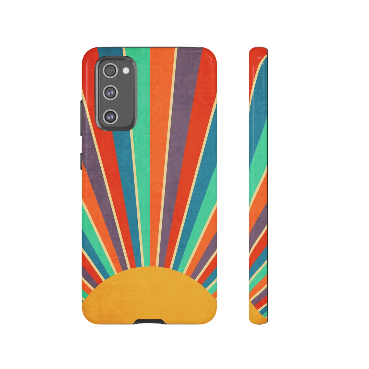 Retro Rainbow Sunburst Samsung Galaxy Tough Case