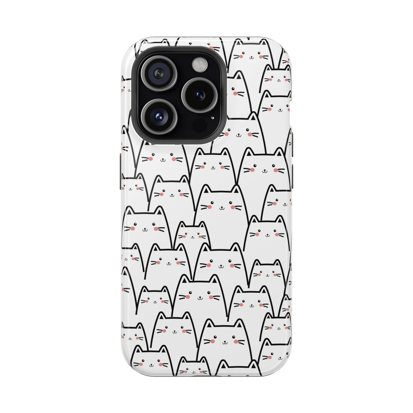 Kawaii Cat Crowd MagSafe® Tough iPhone Case