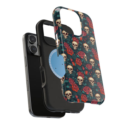 Skulls & Roses Dark Garden MagSafe® iPhone Tough Case