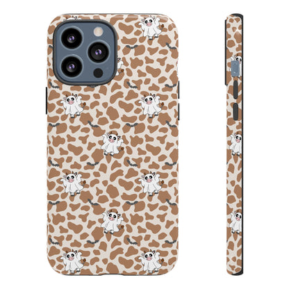 Brown Moo Ghosts & Bats iPhone Tough Case