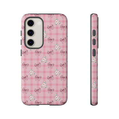 Pink Gingham Ghosts & Bows Samsung Galaxy Tough Case