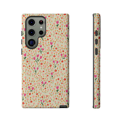 Vintage Cream Wildflower Meadow Samsung Galaxy Tough Case