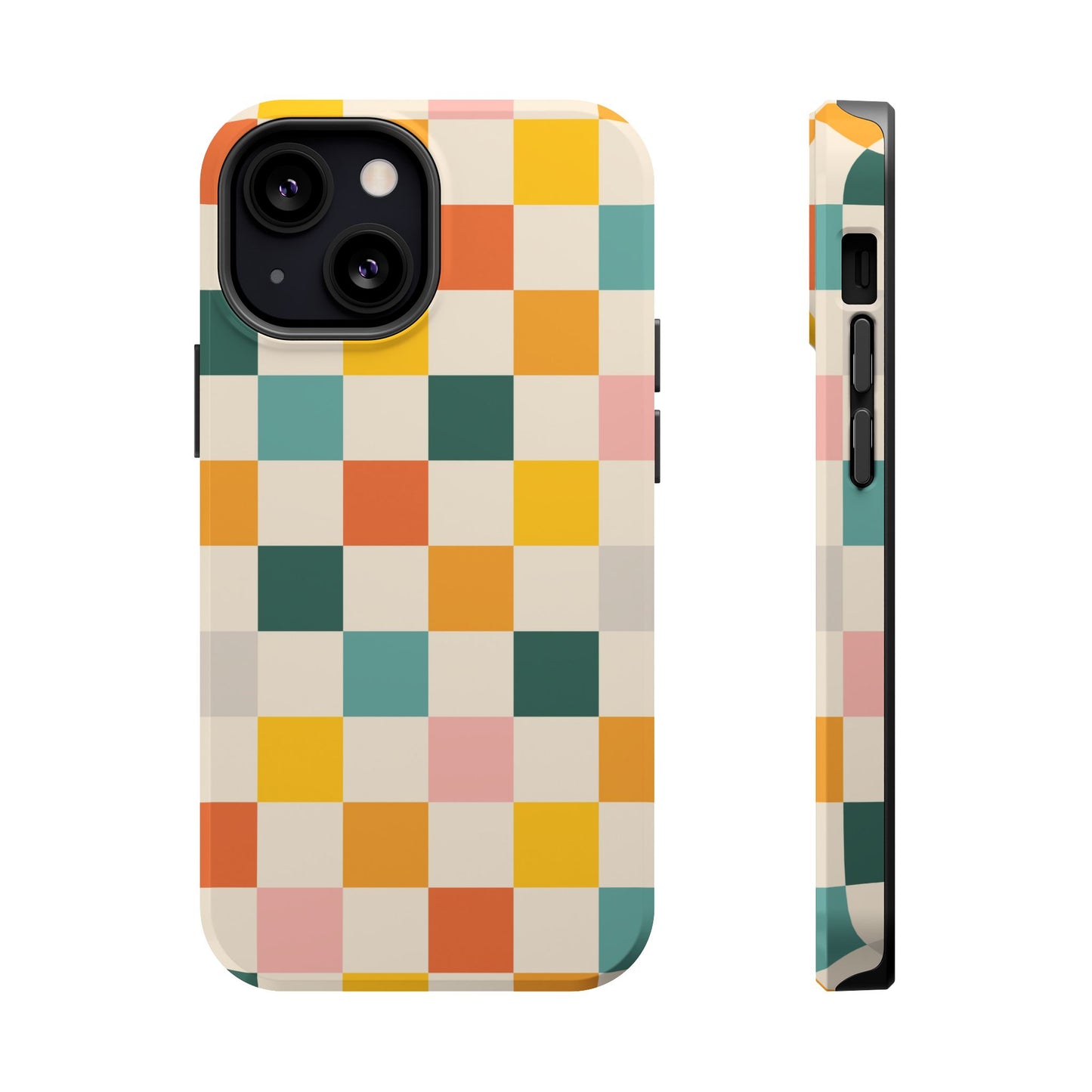 Retro 70s Gingham MagSafe® iPhone Tough Case