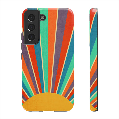 Retro Rainbow Sunburst Samsung Galaxy Tough Case