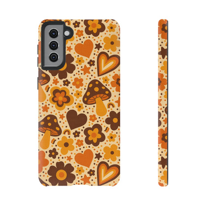Groovy Harvest Mushrooms, Hearts and Flowers Samsung Galaxy Tough Case