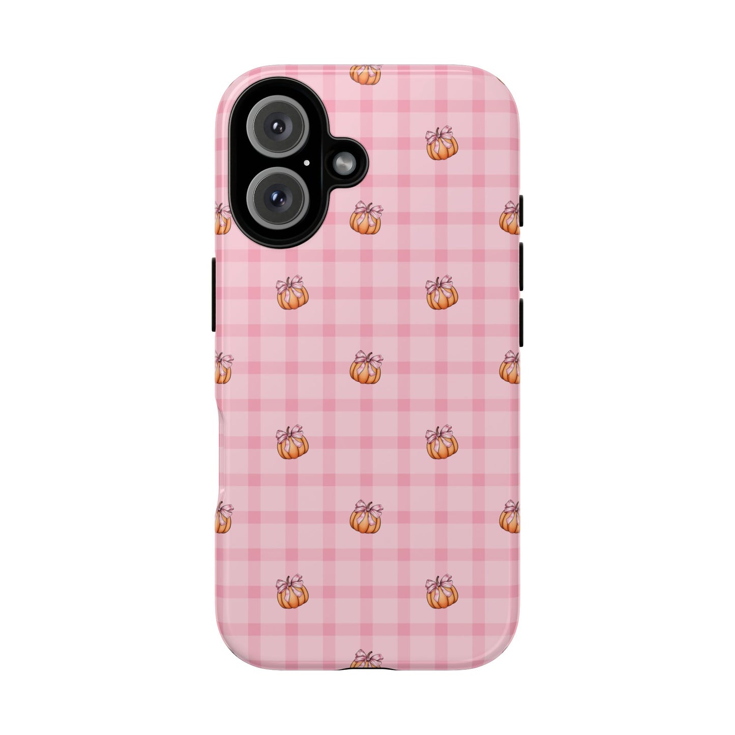 Pink Gingham Pumpkins iPhone Tough Case
