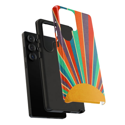 Retro Rainbow Sunburst Samsung Galaxy Tough Case