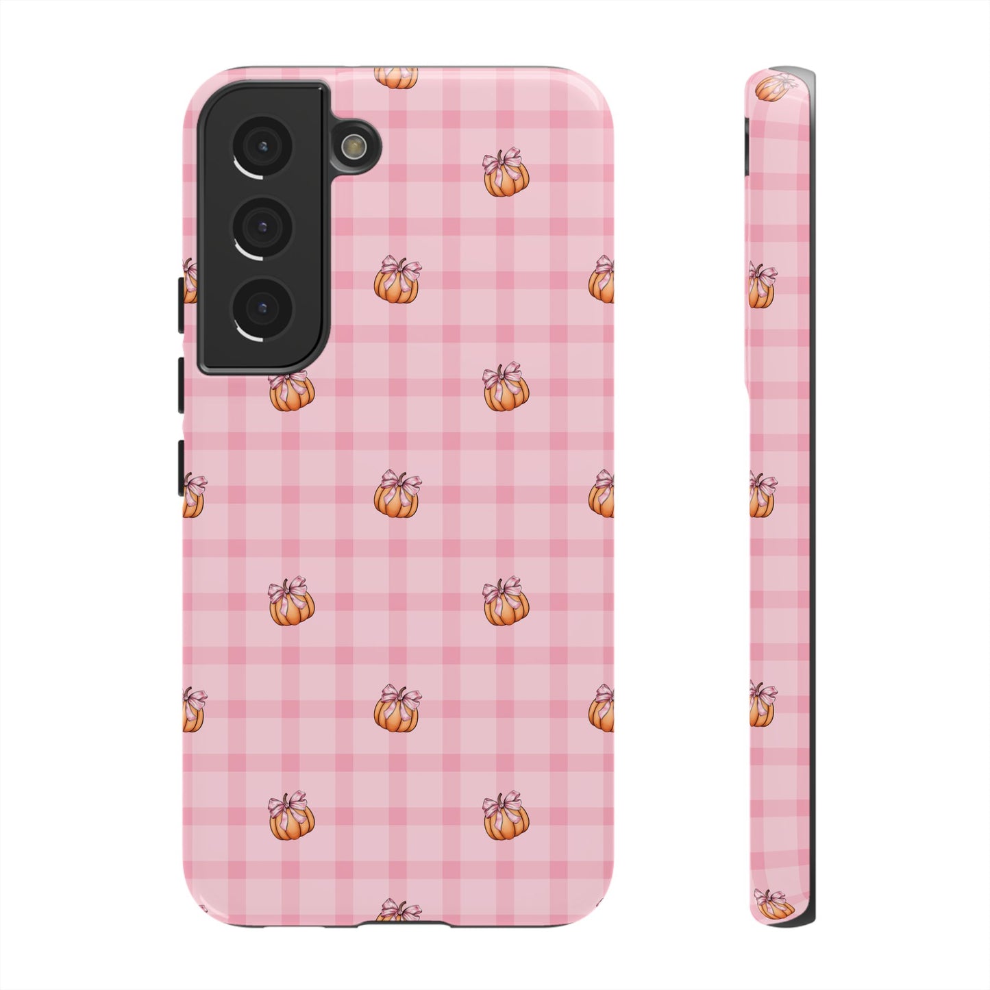 Pink Gingham Pumpkins Samsung Galaxy Tough Case