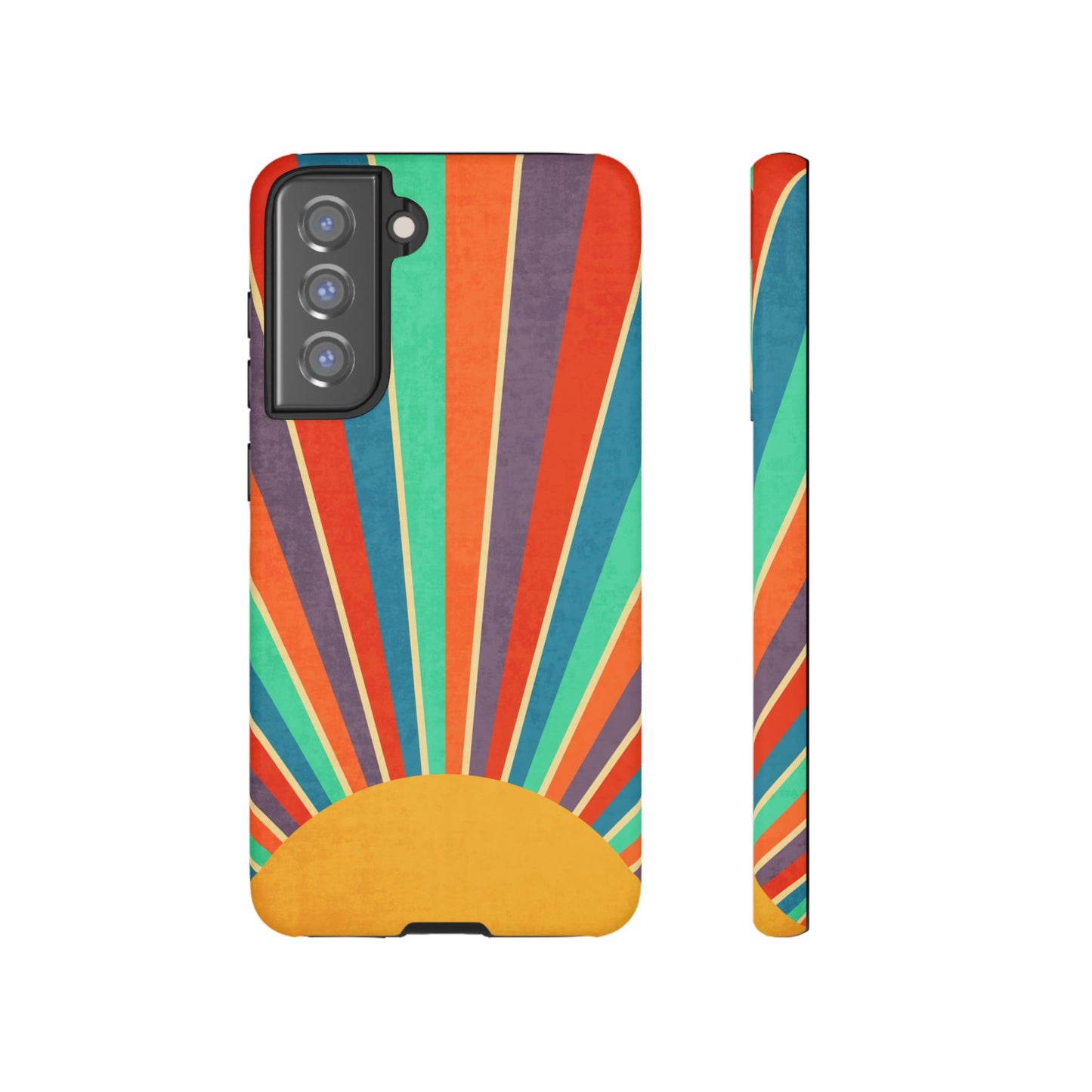 Retro Rainbow Sunburst Samsung Galaxy Tough Case