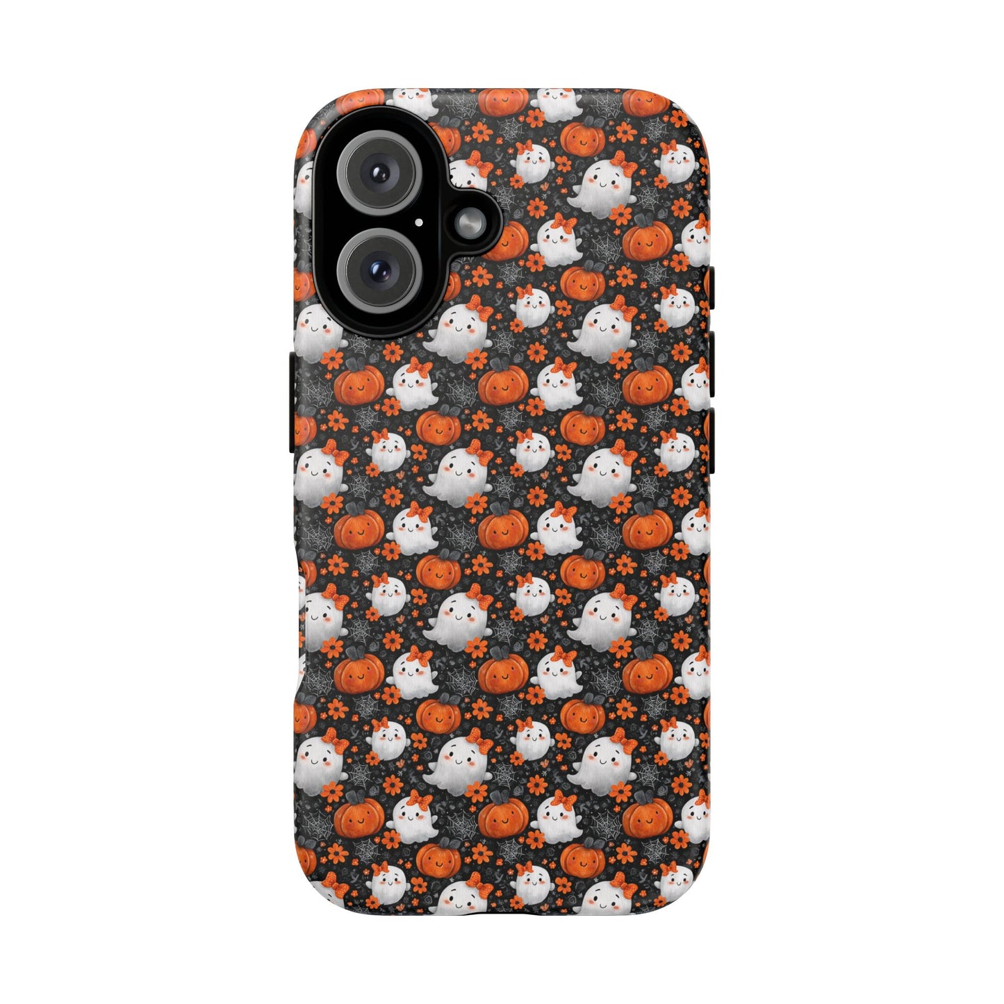 Cute Kawaii Lady Ghosts & Pumpkins iPhone Tough Case