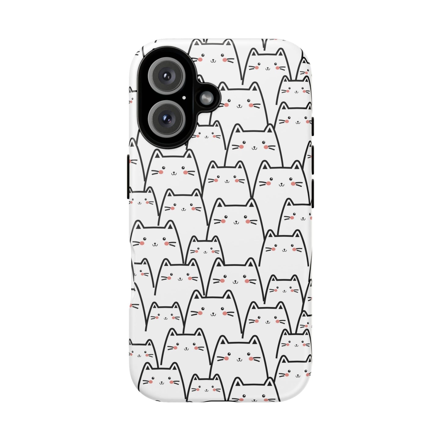 Kawaii Cat Crowd Tough iPhone Case
