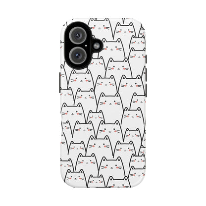 Kawaii Cat Crowd Tough iPhone Case