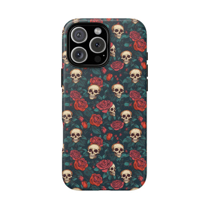 Skulls & Roses Dark Garden iPhone Tough Case