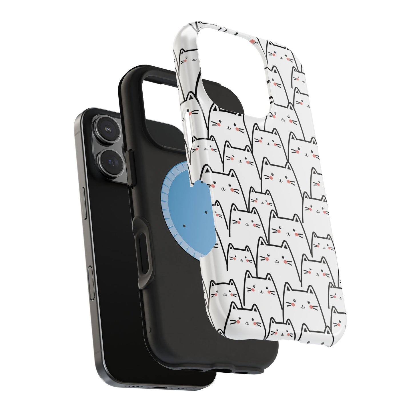 Kawaii Cat Crowd MagSafe® Tough iPhone Case