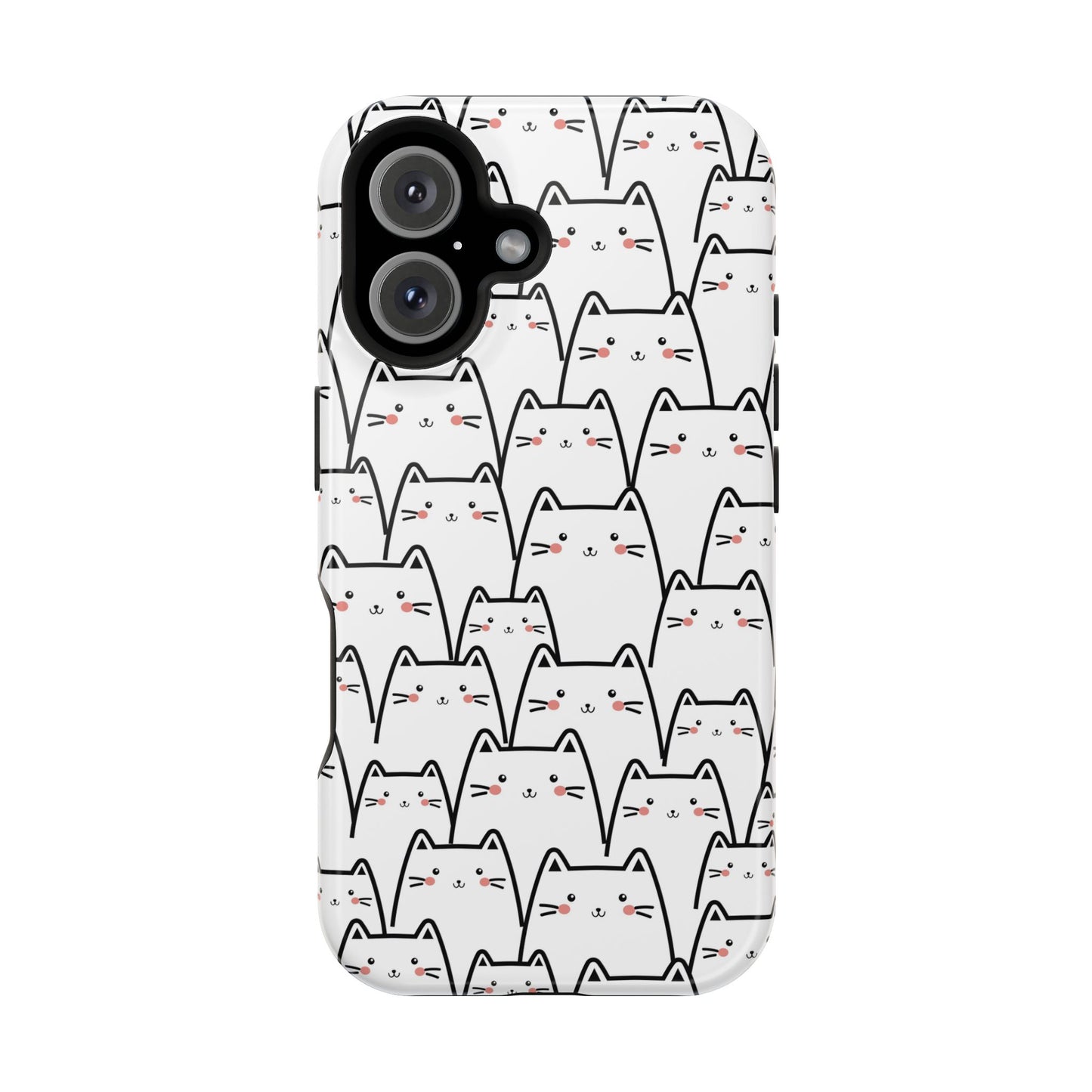 Kawaii Cat Crowd MagSafe® Tough iPhone Case