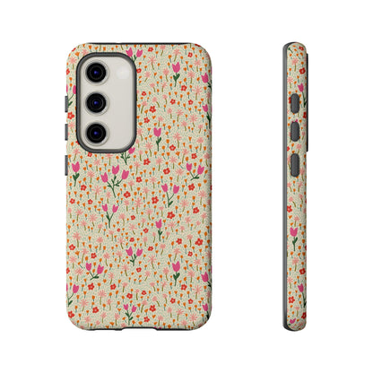Vintage Cream Wildflower Meadow Samsung Galaxy Tough Case
