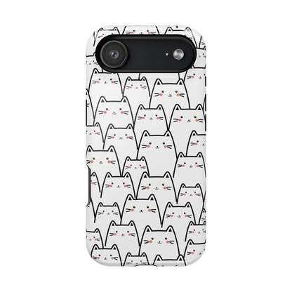 Kawaii Cat Crowd MagSafe® Tough iPhone Case