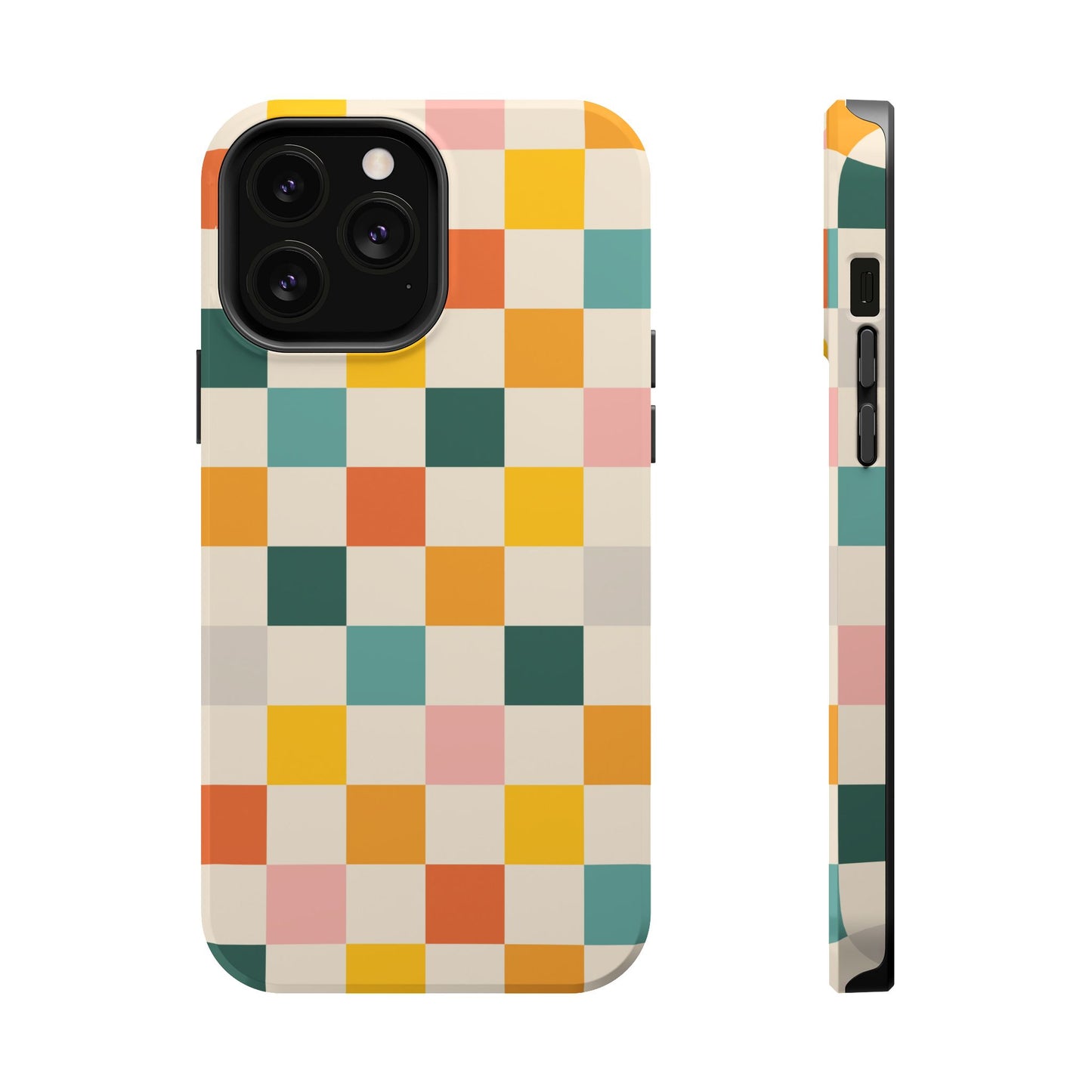 Retro 70s Gingham MagSafe® iPhone Tough Case