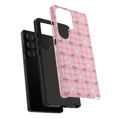 Pink Gingham Ghosts & Bows Samsung Galaxy Tough Case