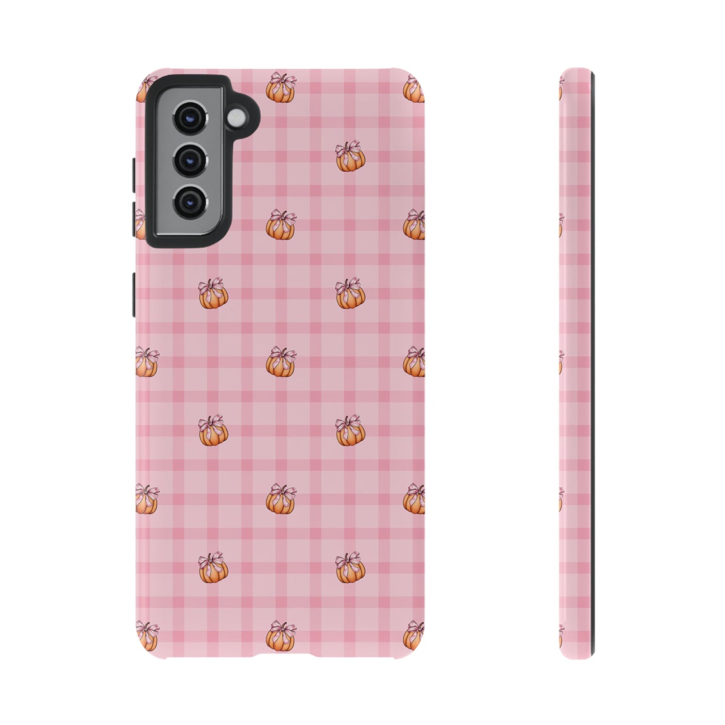 Pink Gingham Pumpkins Samsung Galaxy Tough Case