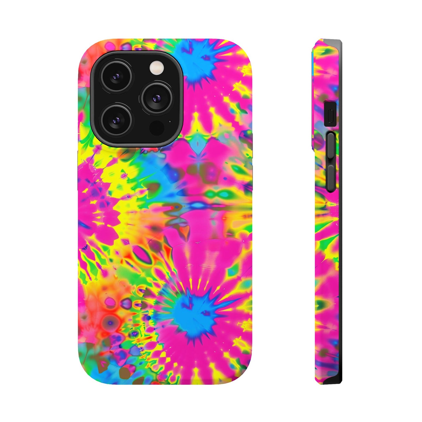 Neon Tie-Dye Burst MagSafe® Tough iPhone Case