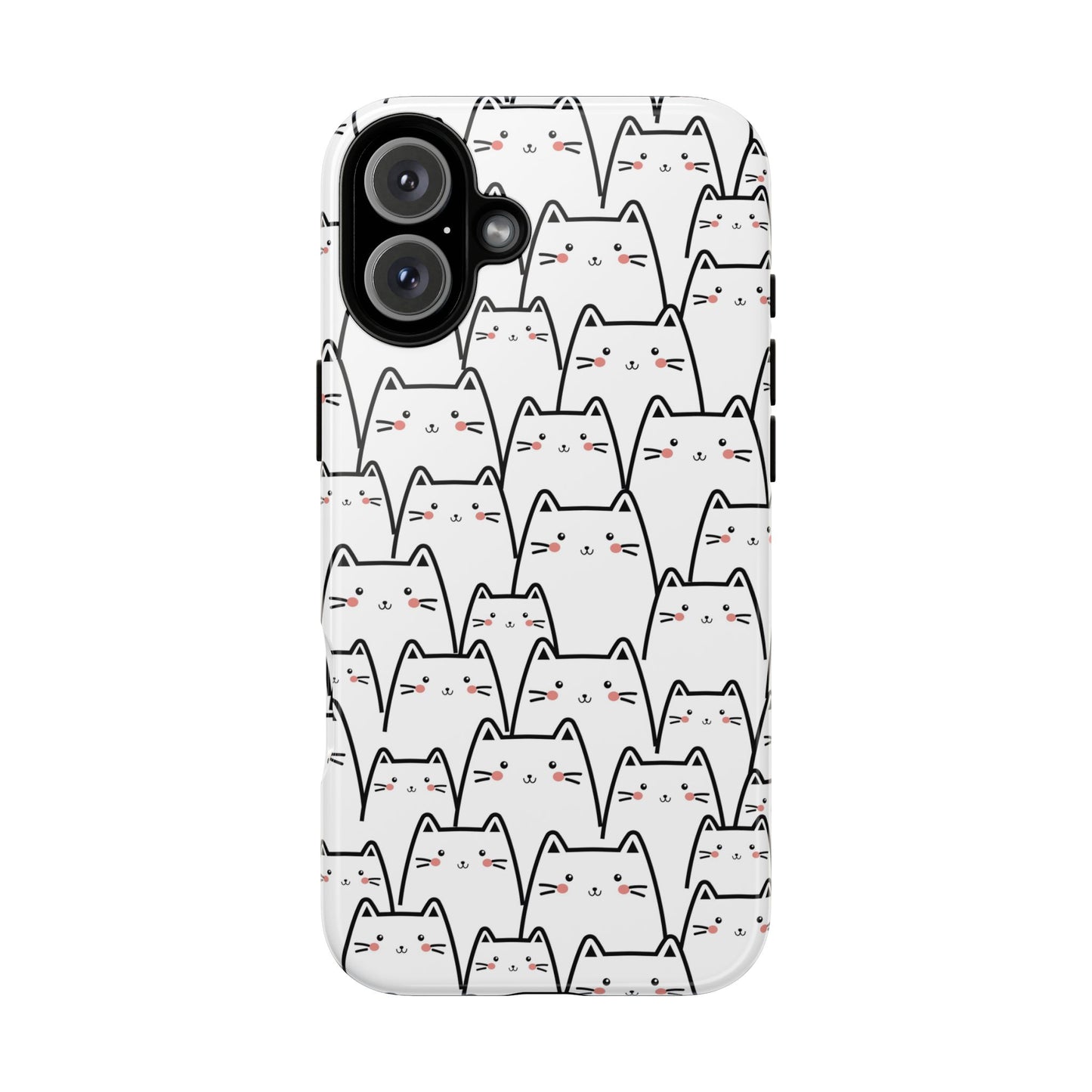 Kawaii Cat Crowd Tough iPhone Case