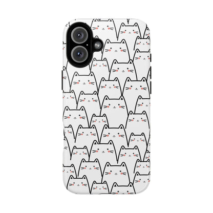 Kawaii Cat Crowd Tough iPhone Case