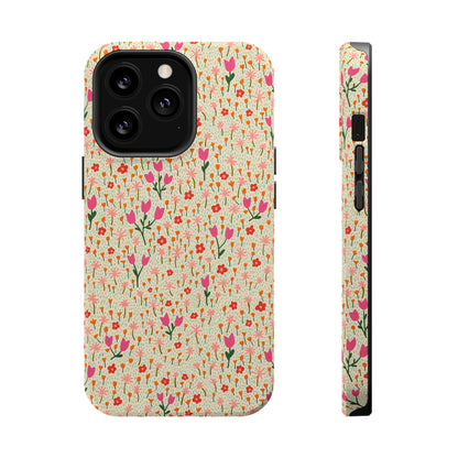 Vintage Cream Wildflower Meadow MagSafe® iPhoneTough  Case