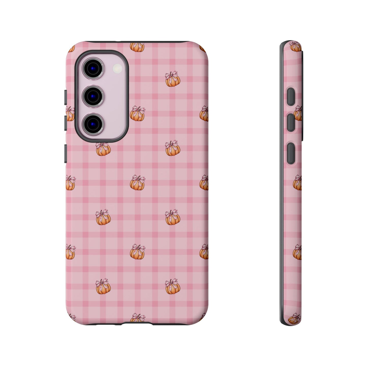 Pink Gingham Pumpkins Samsung Galaxy Tough Case