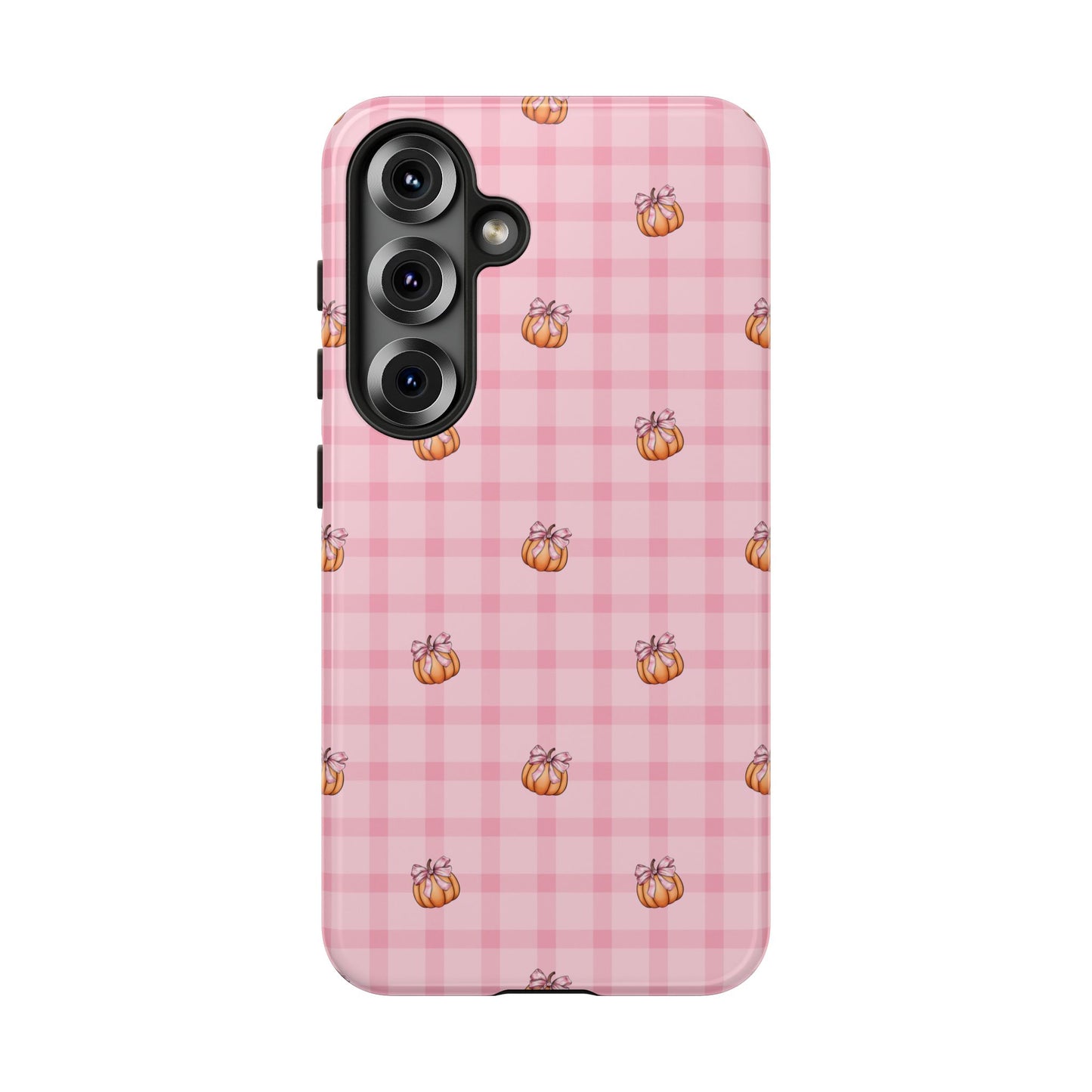 Pink Gingham Pumpkins Samsung Galaxy Tough Case