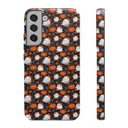 Cute Kawaii Lady Ghosts & Pumpkins Samsung Galaxy Tough Case