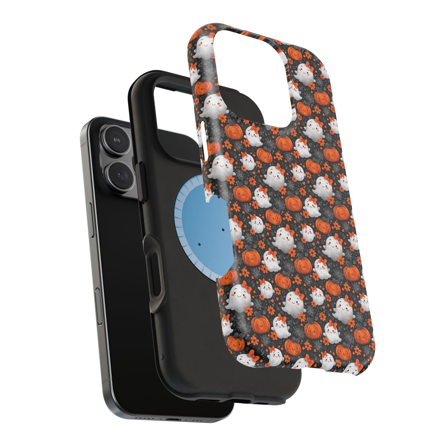 Cute Kawaii Lady Ghosts & Pumpkins MagSafe® iPhone Tough Case