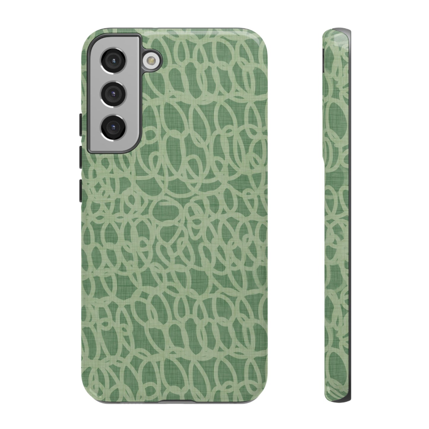 Sage Green Scribble Loops Samsung Galaxy Tough Case