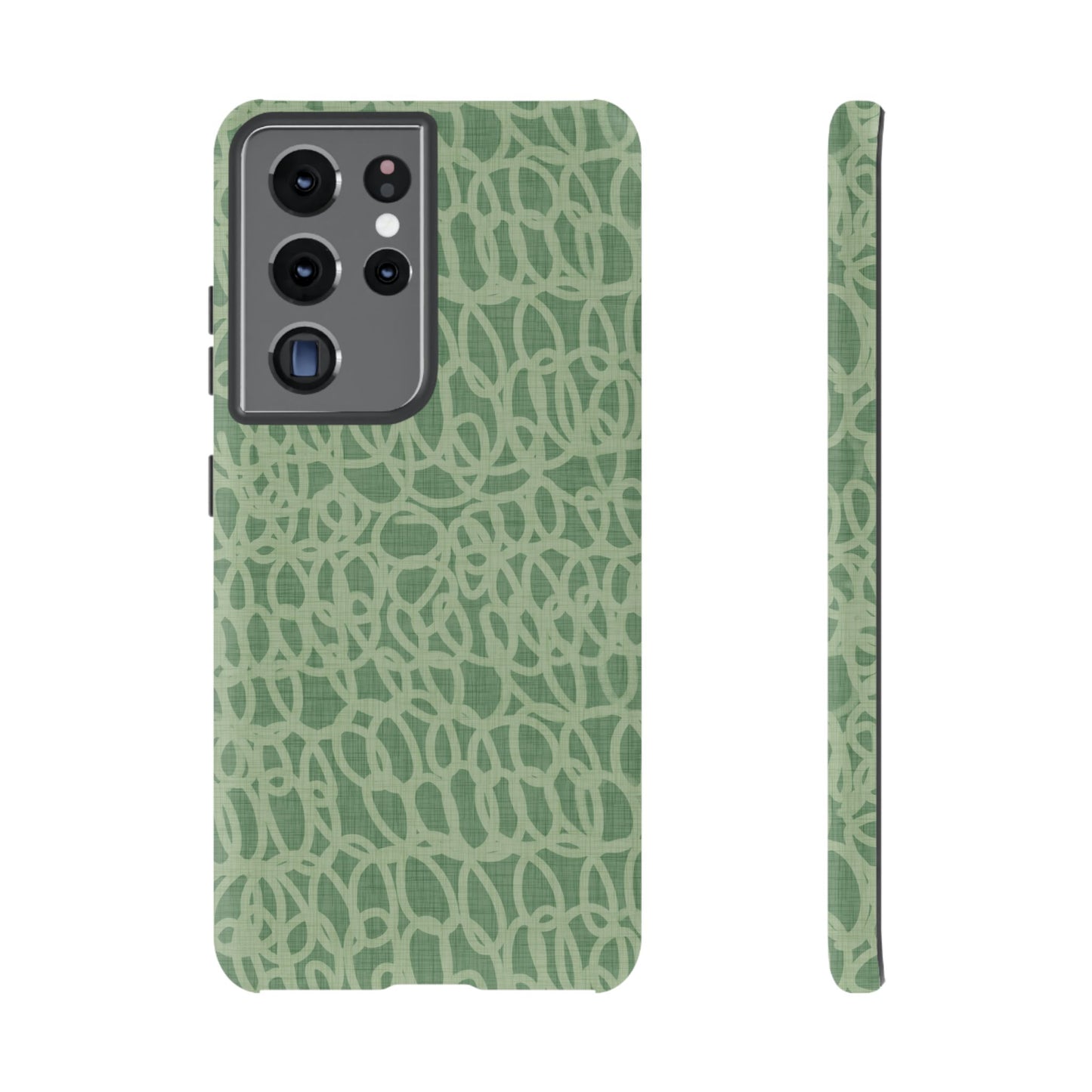 Sage Green Scribble Loops Samsung Galaxy Tough Case