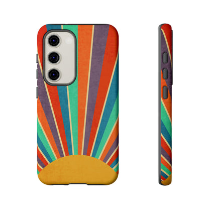 Retro Rainbow Sunburst Samsung Galaxy Tough Case