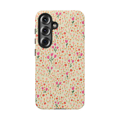 Vintage Cream Wildflower Meadow Samsung Galaxy Tough Case