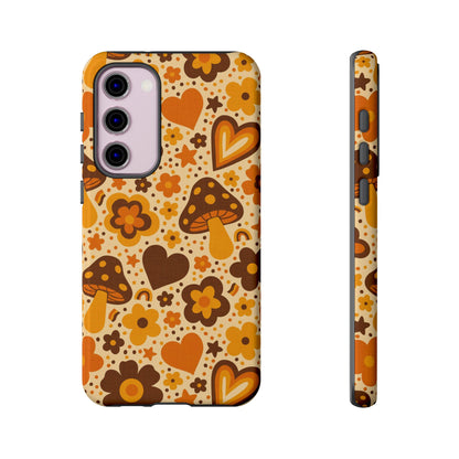 Groovy Harvest Mushrooms, Hearts and Flowers Samsung Galaxy Tough Case