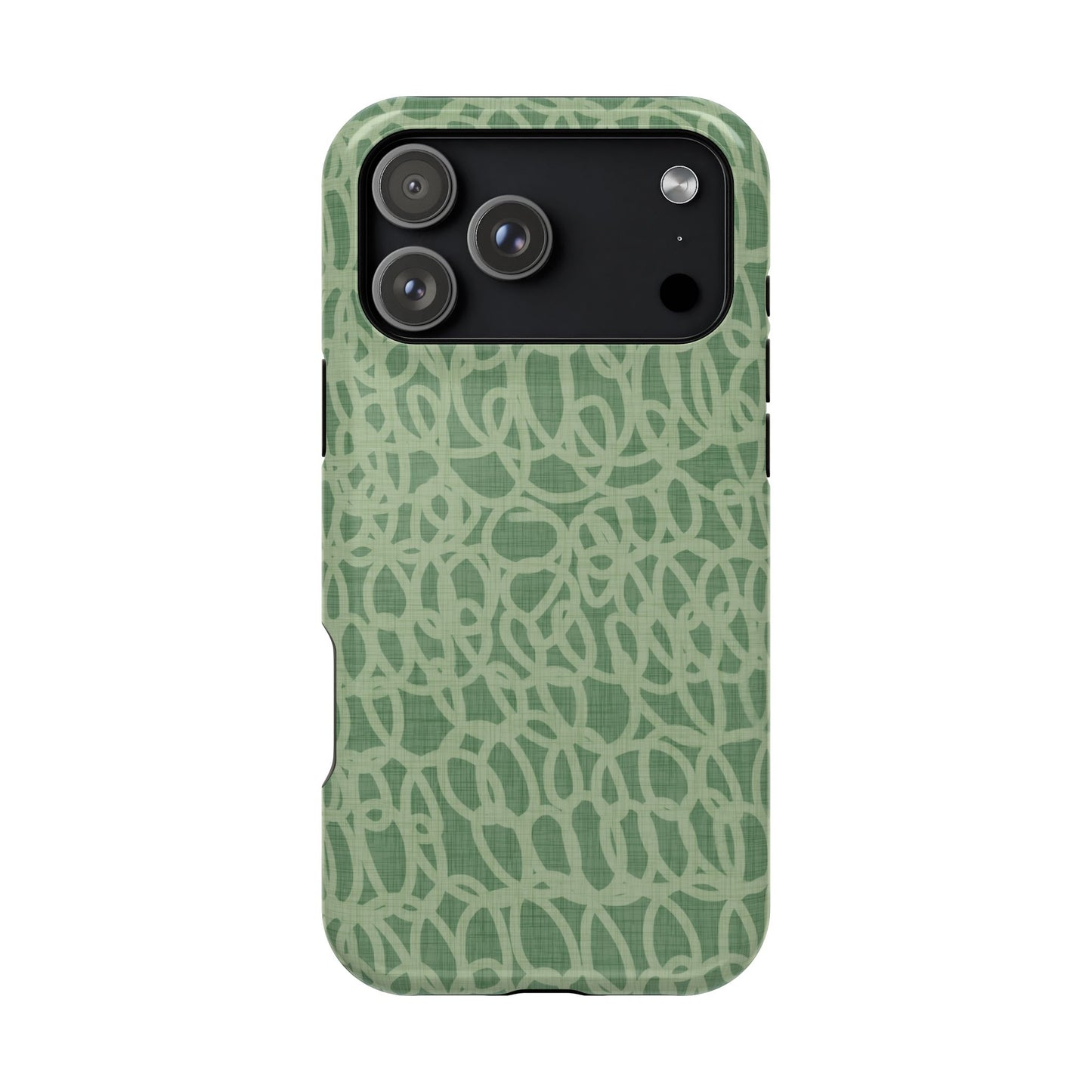 Sage Green Scribble Loops MagSafe® iPhone Tough Case
