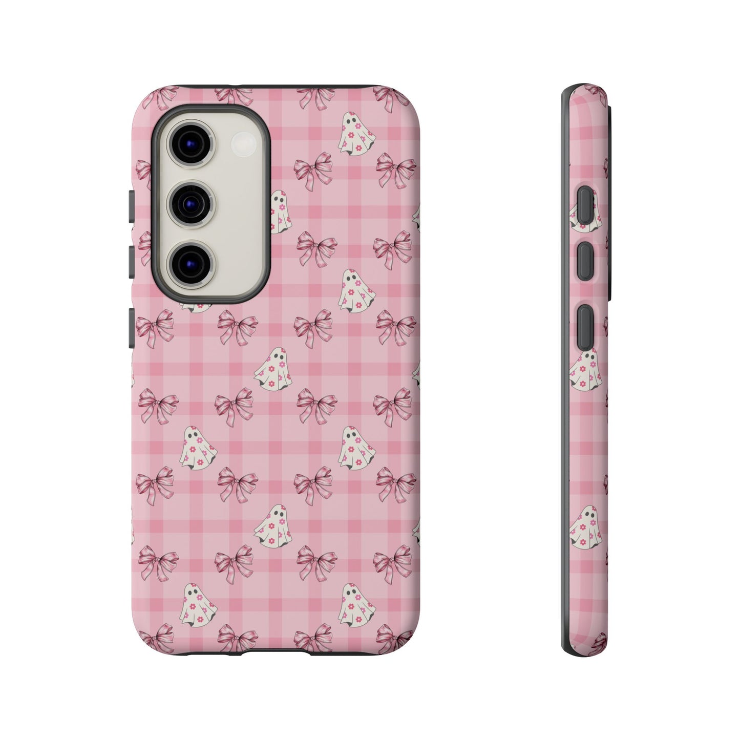 Pink Gingham Ghosts & Bows Samsung Galaxy Tough Case