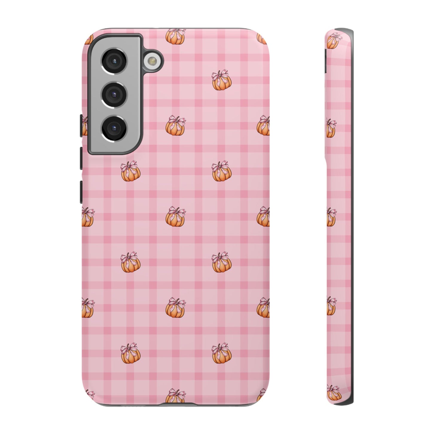 Pink Gingham Pumpkins Samsung Galaxy Tough Case