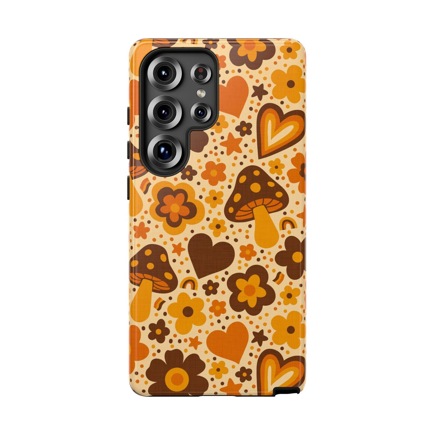 Groovy Harvest Mushrooms, Hearts and Flowers Samsung Galaxy Tough Case