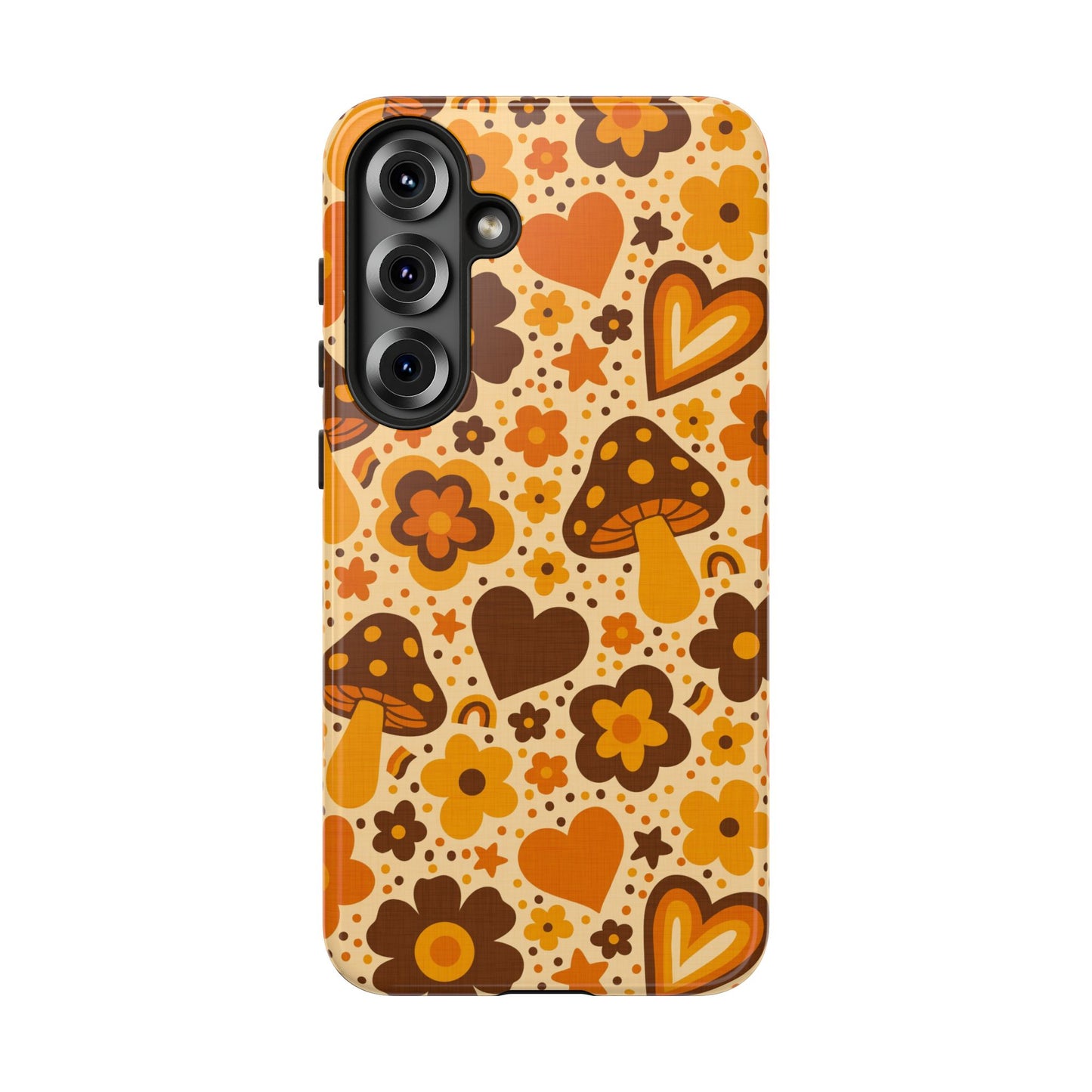 Groovy Harvest Mushrooms, Hearts and Flowers Samsung Galaxy Tough Case
