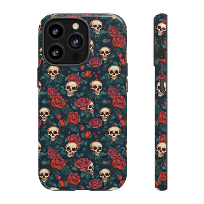 Skulls & Roses Dark Garden iPhone Tough Case