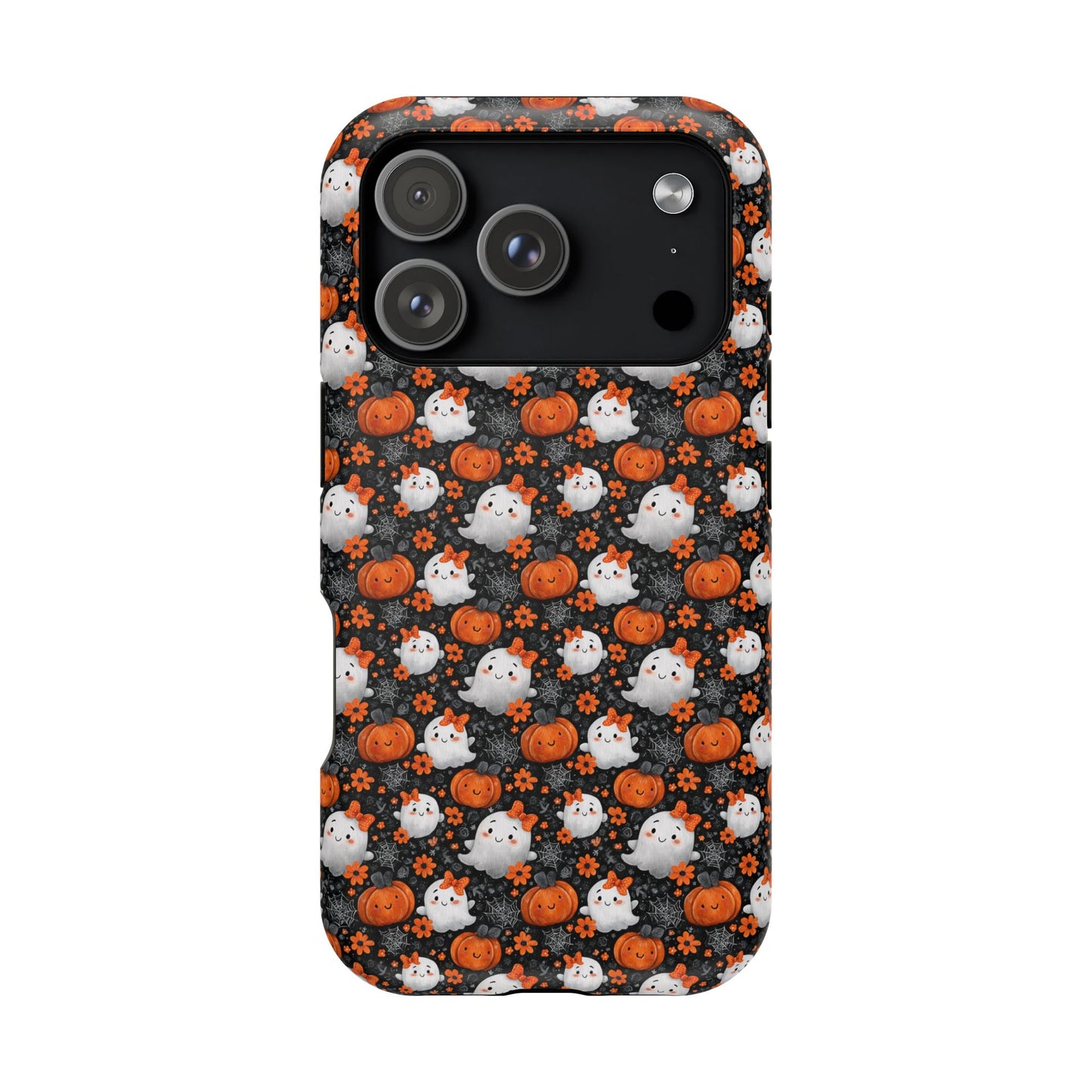 Cute Kawaii Lady Ghosts & Pumpkins MagSafe® iPhone Tough Case