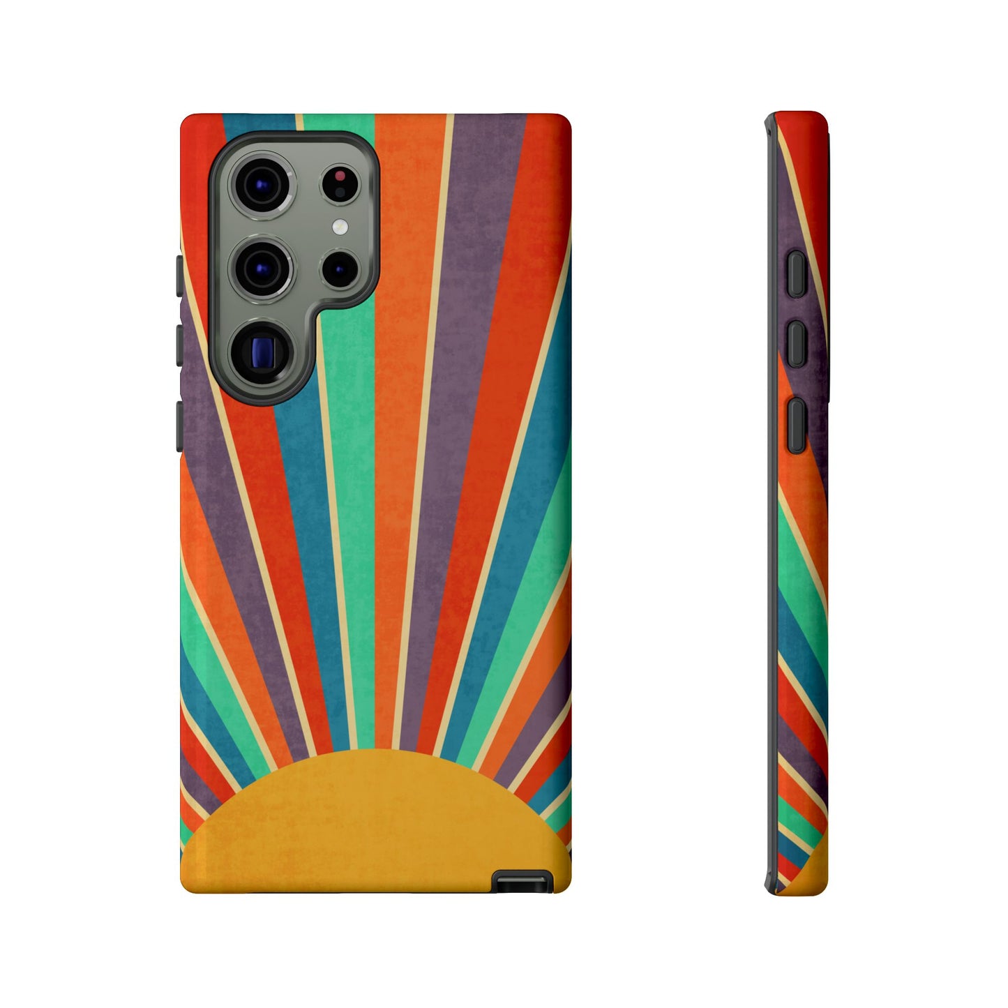 Retro Rainbow Sunburst Samsung Galaxy Tough Case