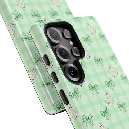 Green Gingham Ghosts & Bows Samsung Galaxy Tough Case
