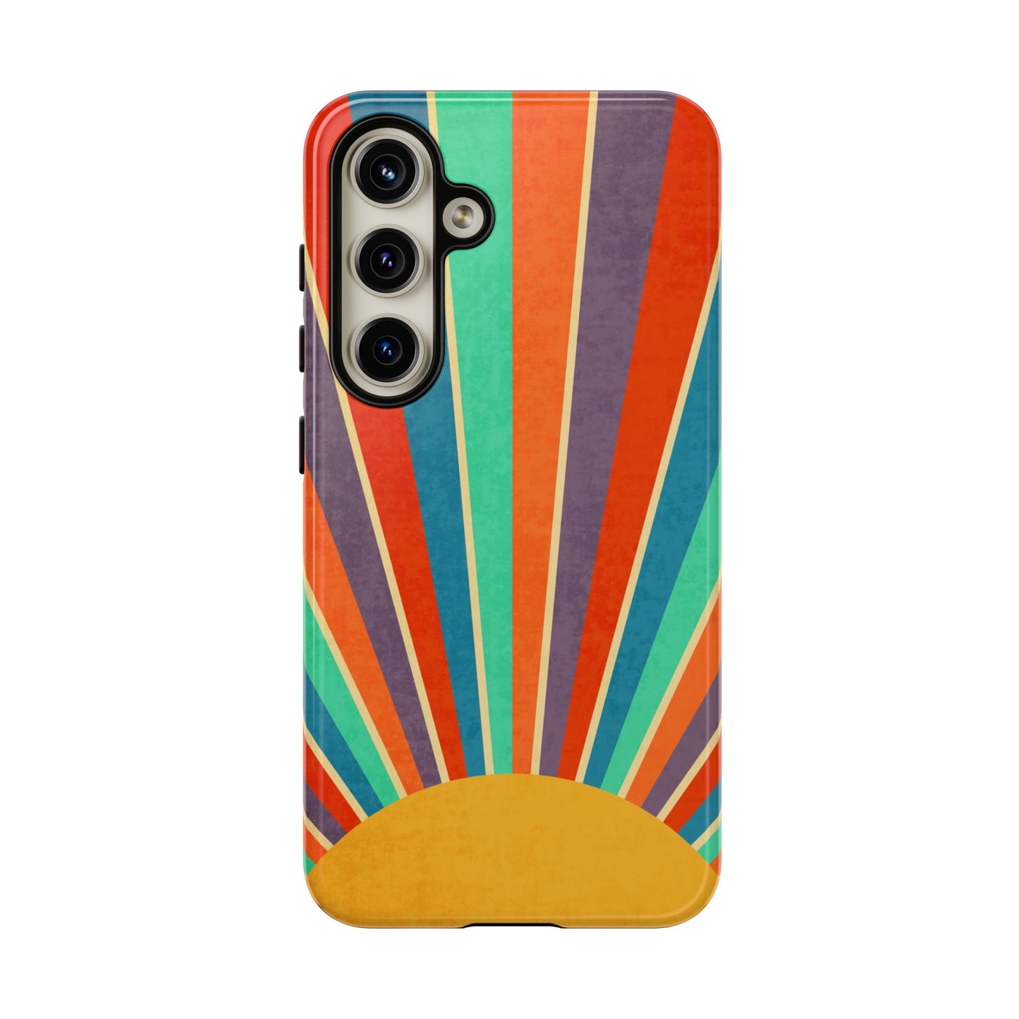 Retro Rainbow Sunburst Samsung Galaxy Tough Case